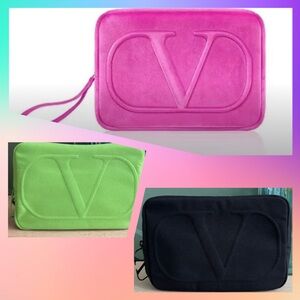 Valentino Vibrant Green Logo Clutch